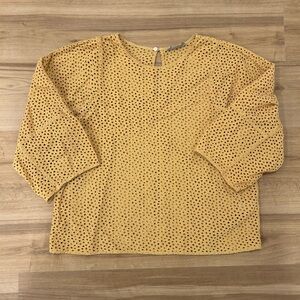 Everlane Eyelet Lantern Blouse - Yellow
